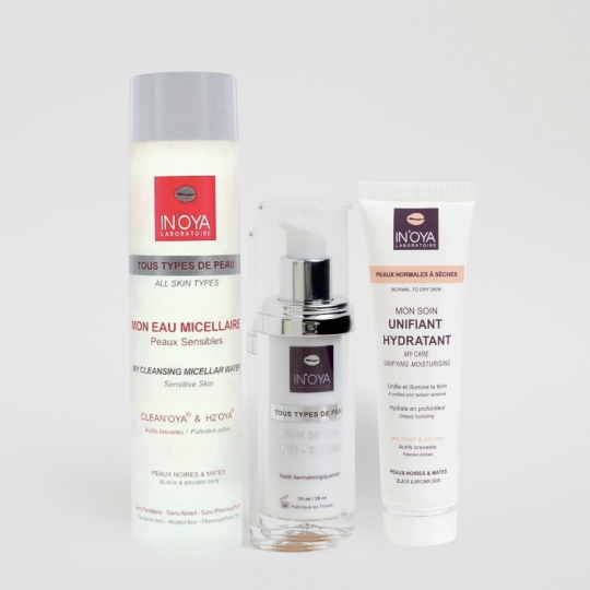 Routine de soins anti taches pour Peau Noire Sensible | INOYA Routine de soins anti taches pour Peau Noire Sensible | INOYA
